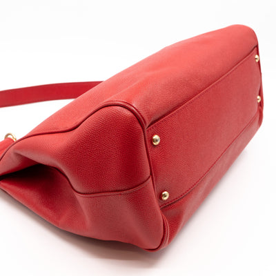 Sicily Large Red Dauphine Leather
