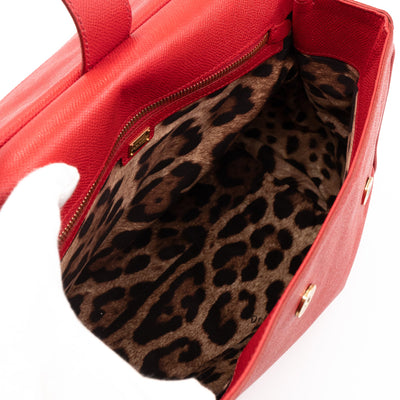 Sicily Large Red Dauphine Leather