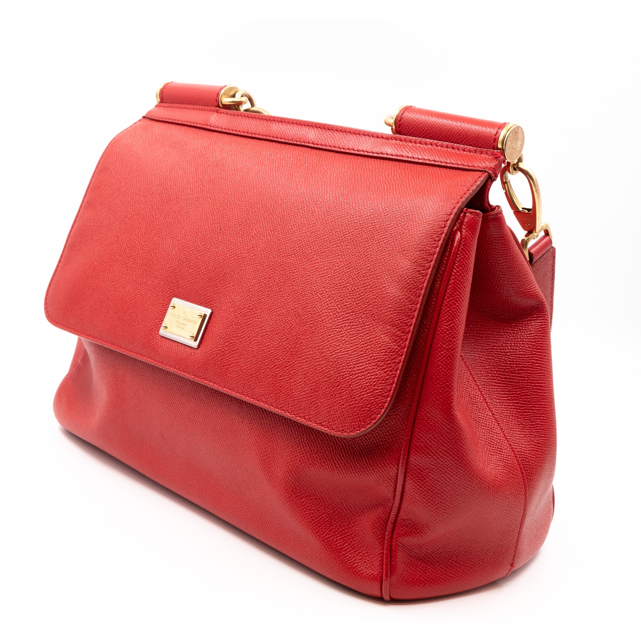 Sicily Large Red Dauphine Leather