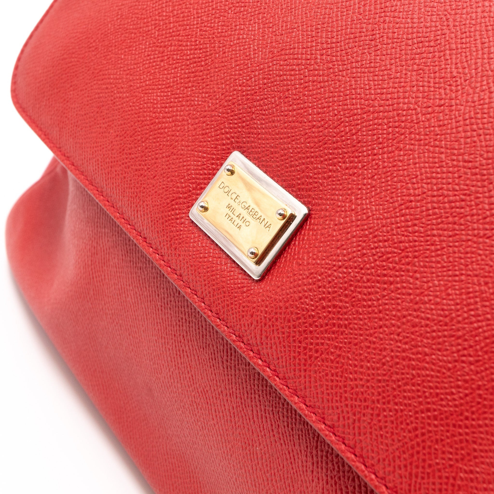 Sicily Large Red Dauphine Leather