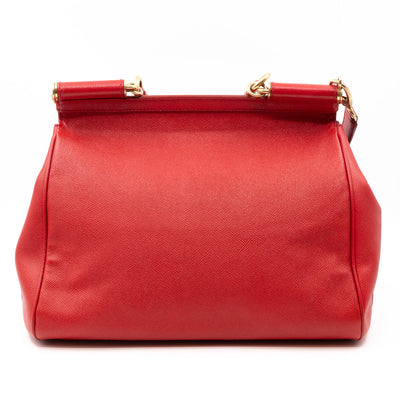 Sicily Large Red Dauphine Leather