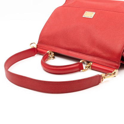 Sicily Large Red Dauphine Leather