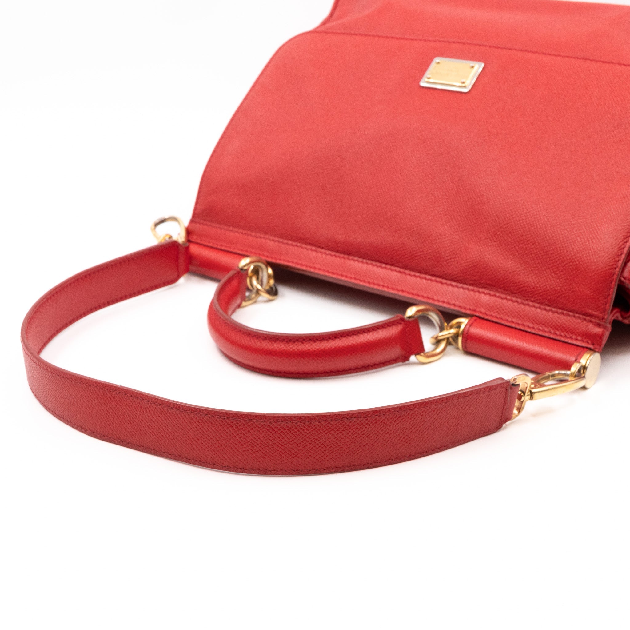 Sicily Large Red Dauphine Leather