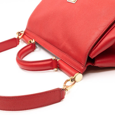 Sicily Large Red Dauphine Leather