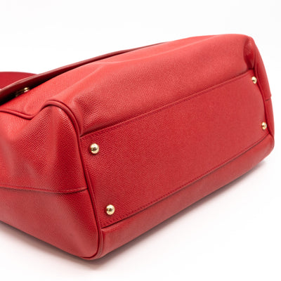Sicily Large Red Dauphine Leather