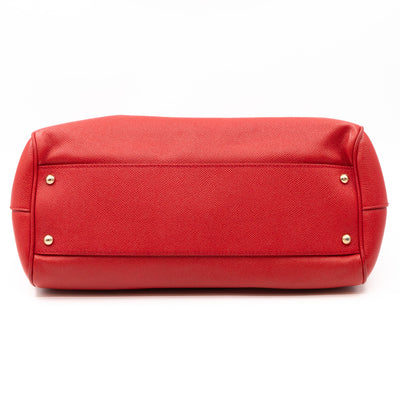 Sicily Large Red Dauphine Leather