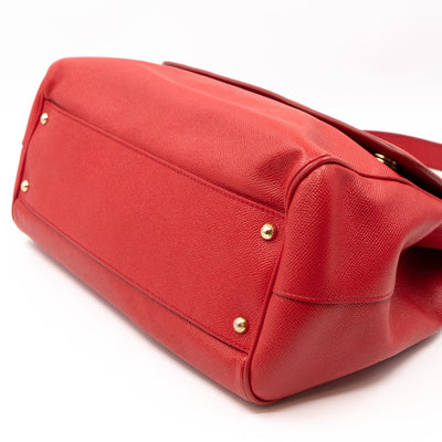 Sicily Large Red Dauphine Leather