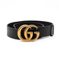 GG Marmont Wide Black Leather Belt 75 cm