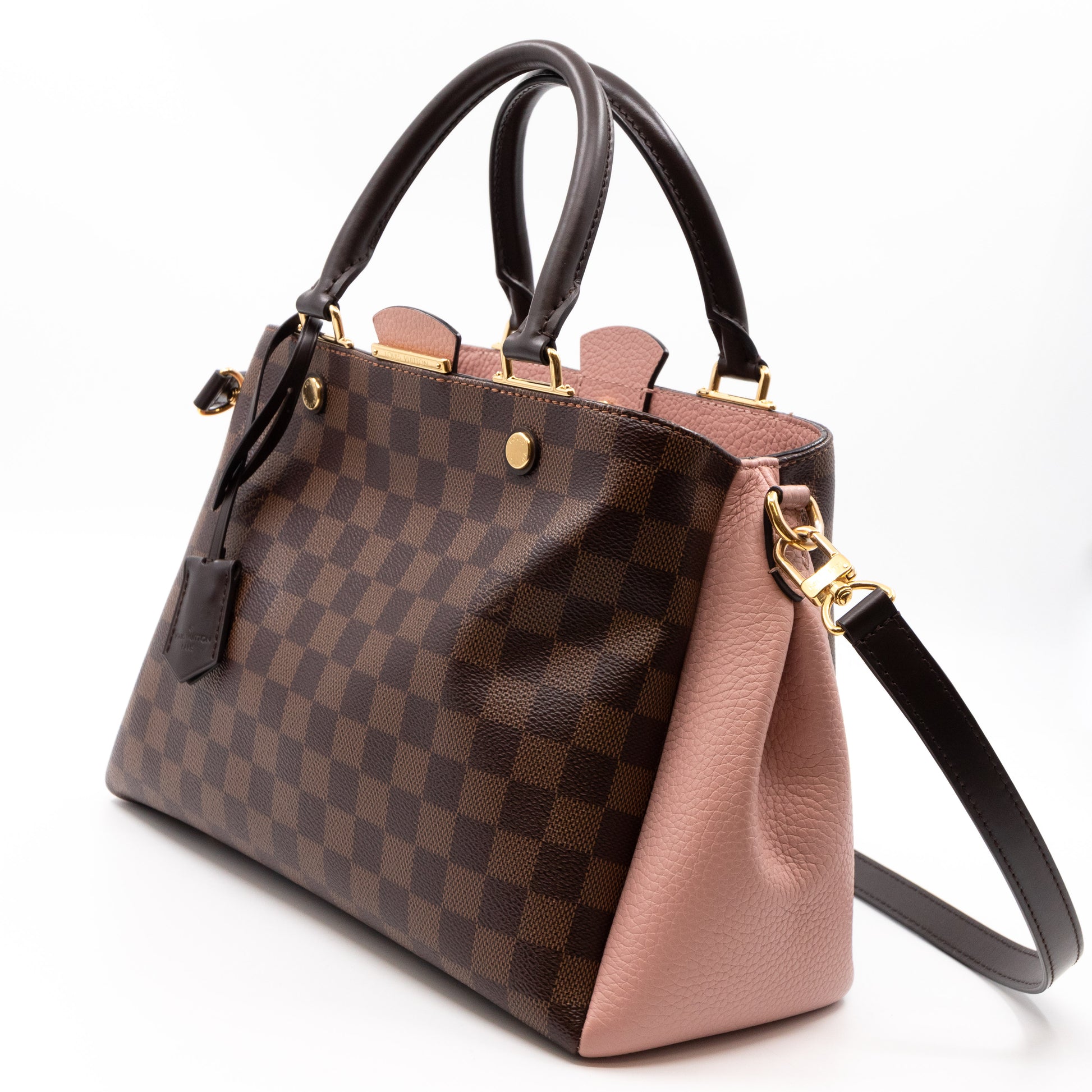 Louis Vuitton, Bags, Louis Vuitton Brittany Damier Ebene Magnolia Pink  Bag
