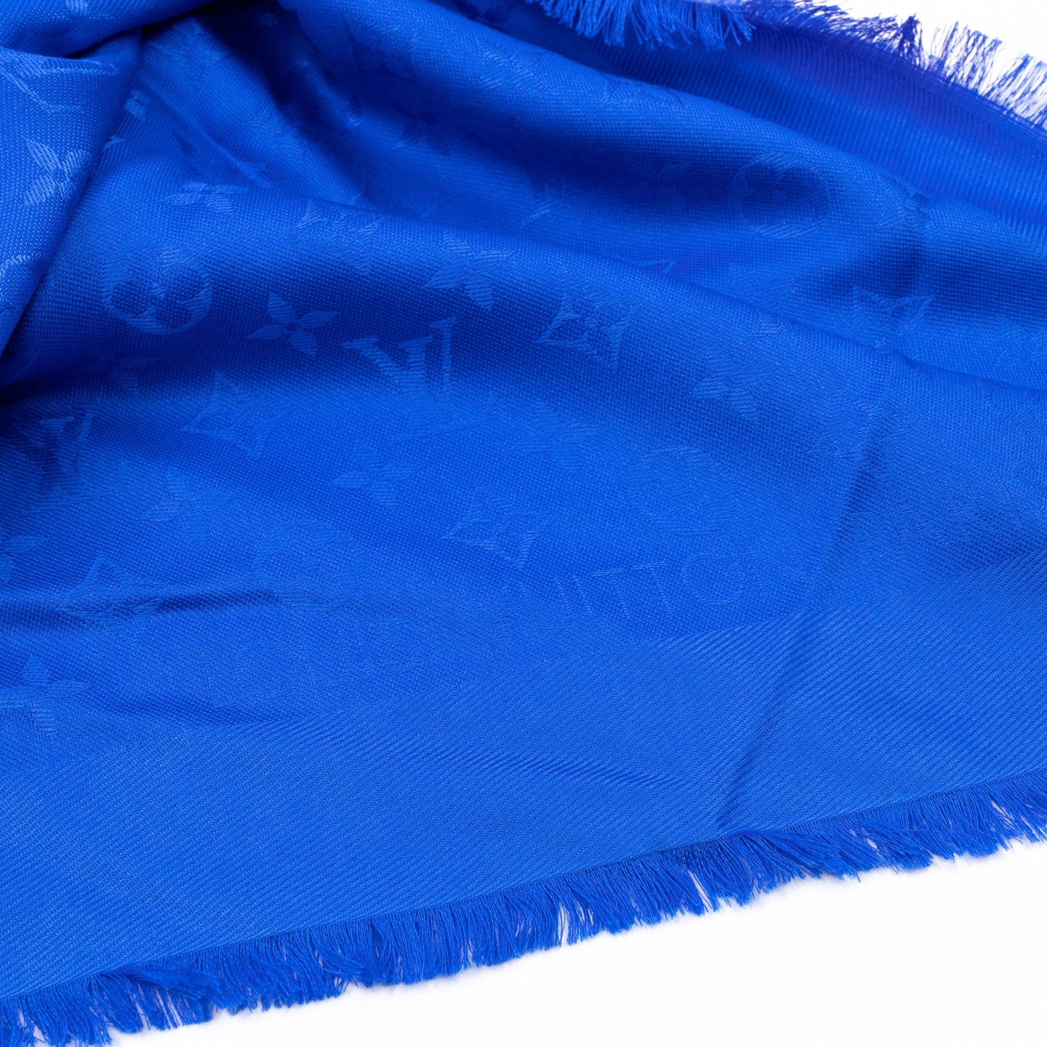 Monogram Shawl Blue