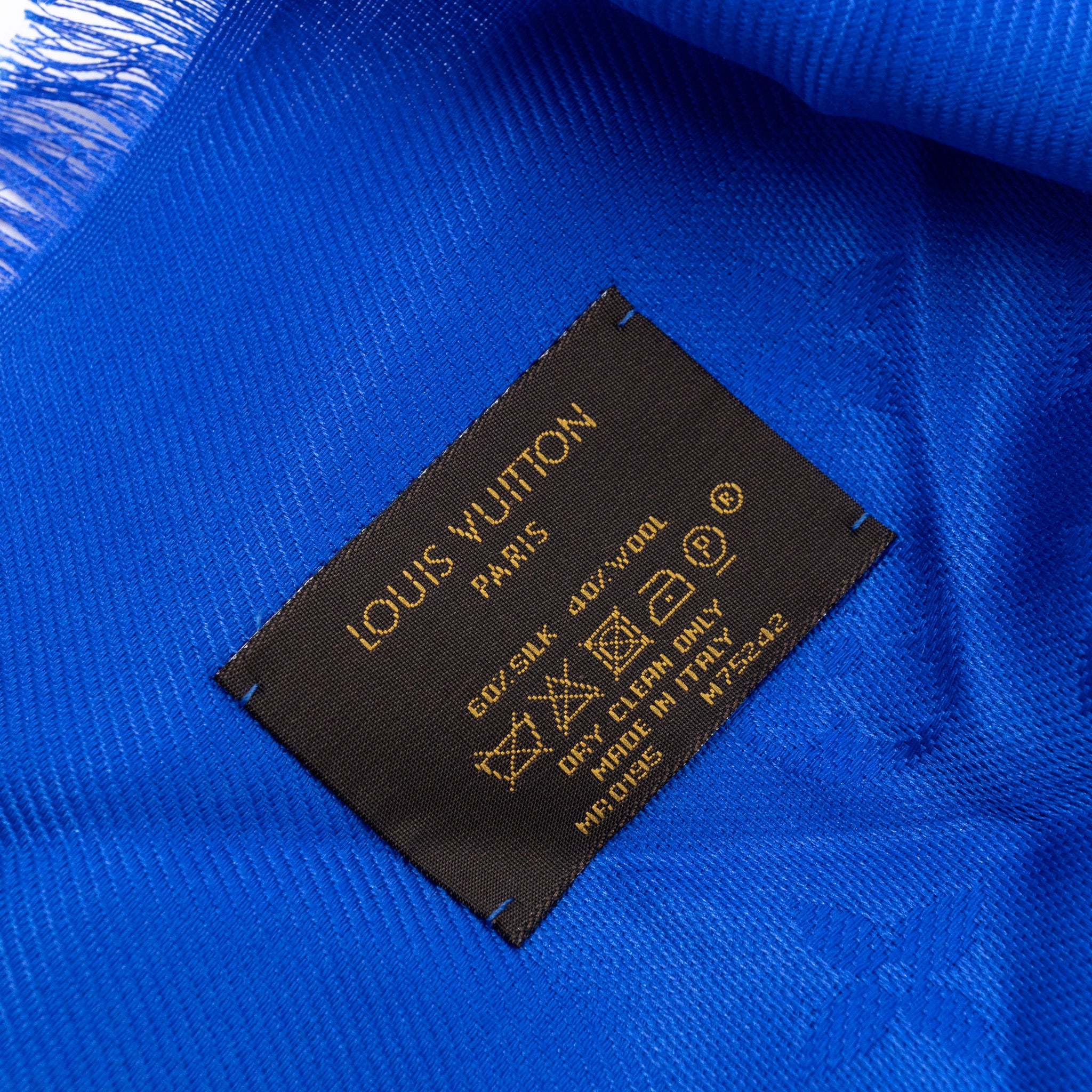 Monogram Shawl Blue
