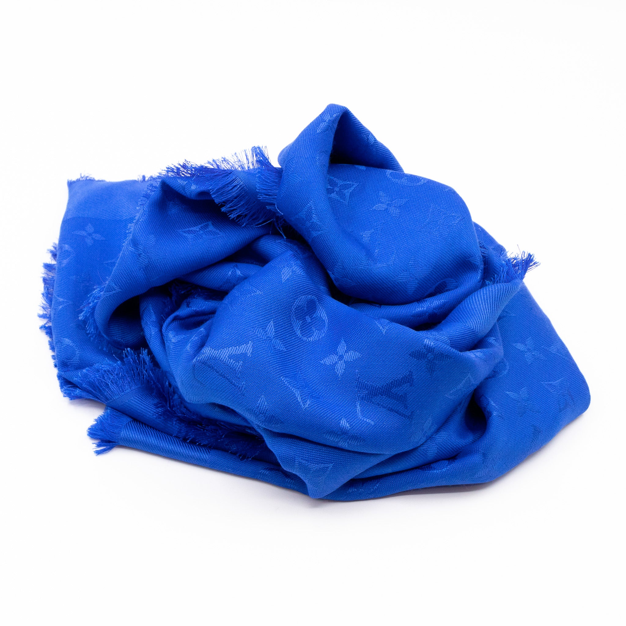 Monogram Shawl Blue