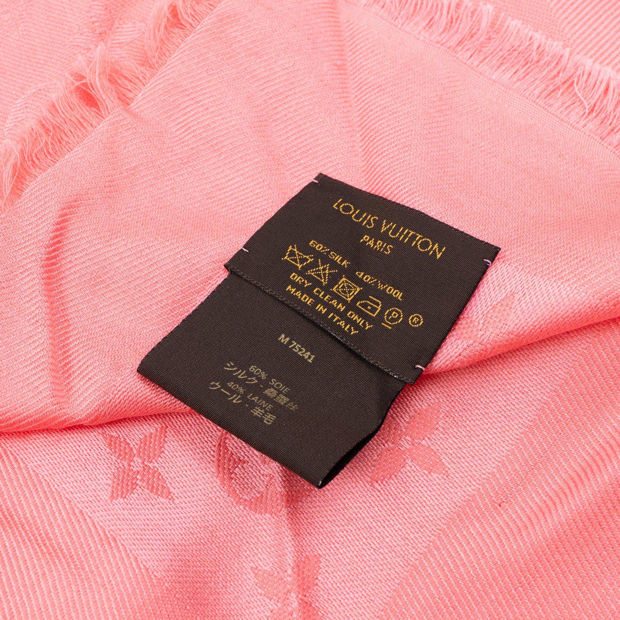 Monogram Shawl Coral