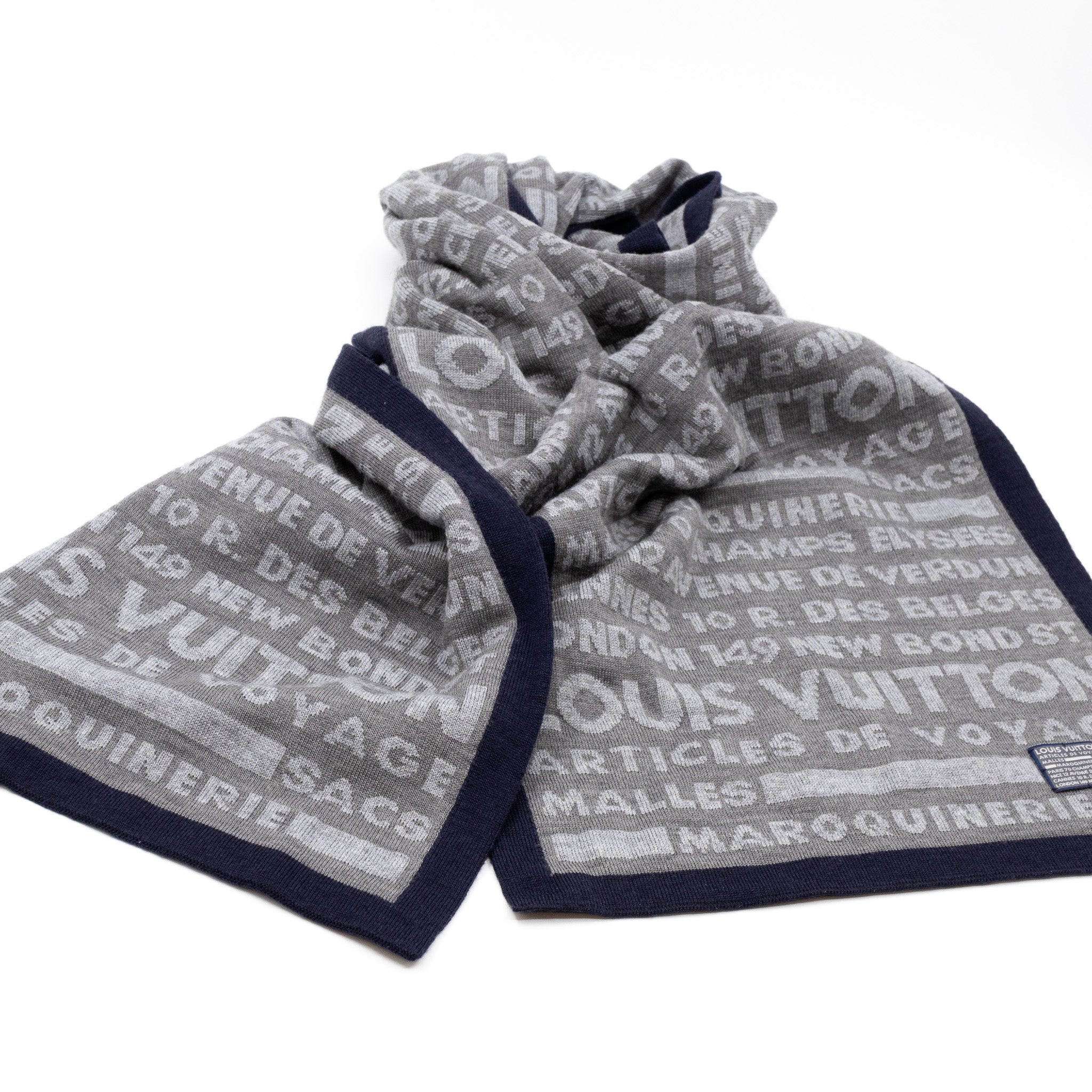 Articles De Voyage Scarf Gray Wool