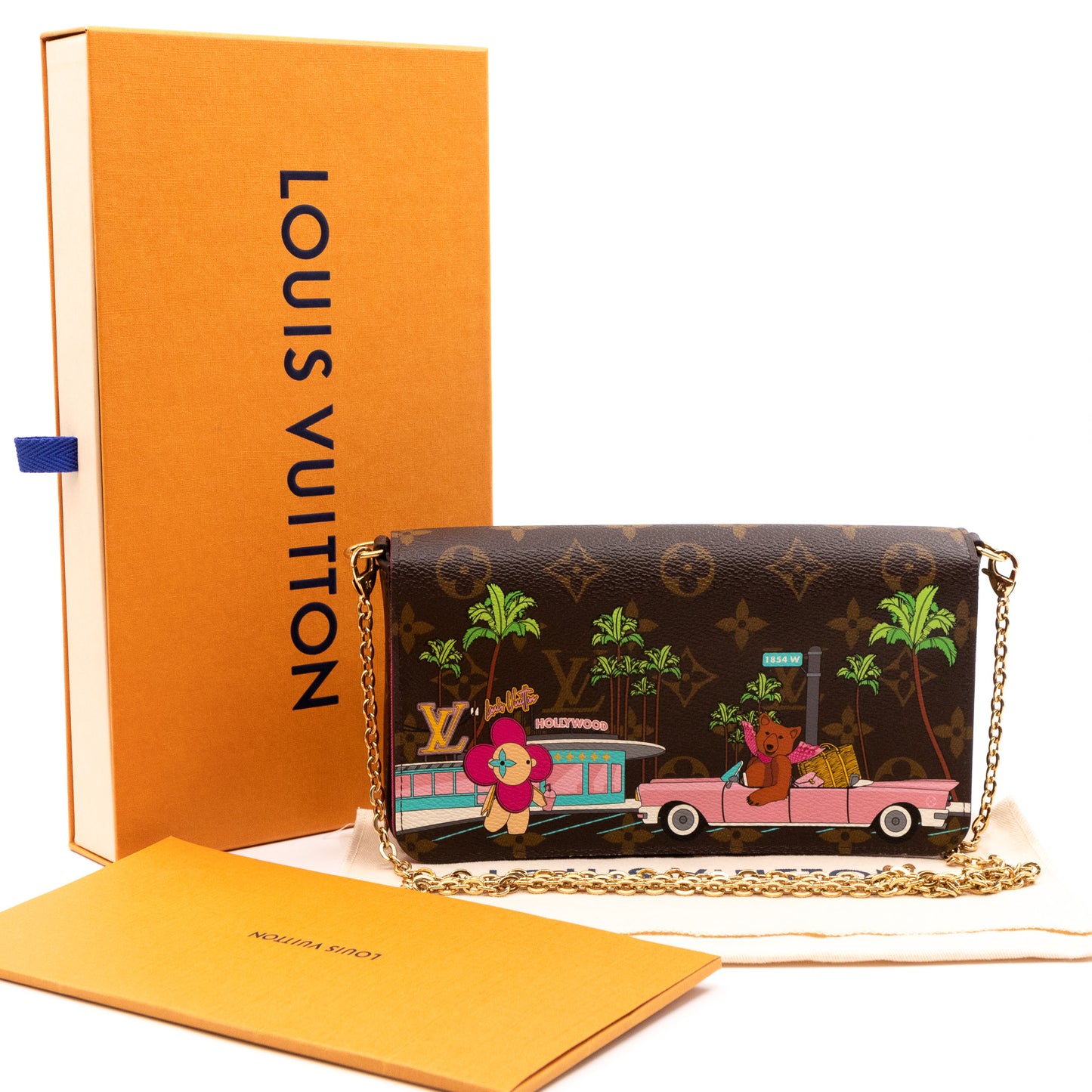 Louis Vuitton Felicie Pochette Vivienne Mascot on Hollywood Drive Mono