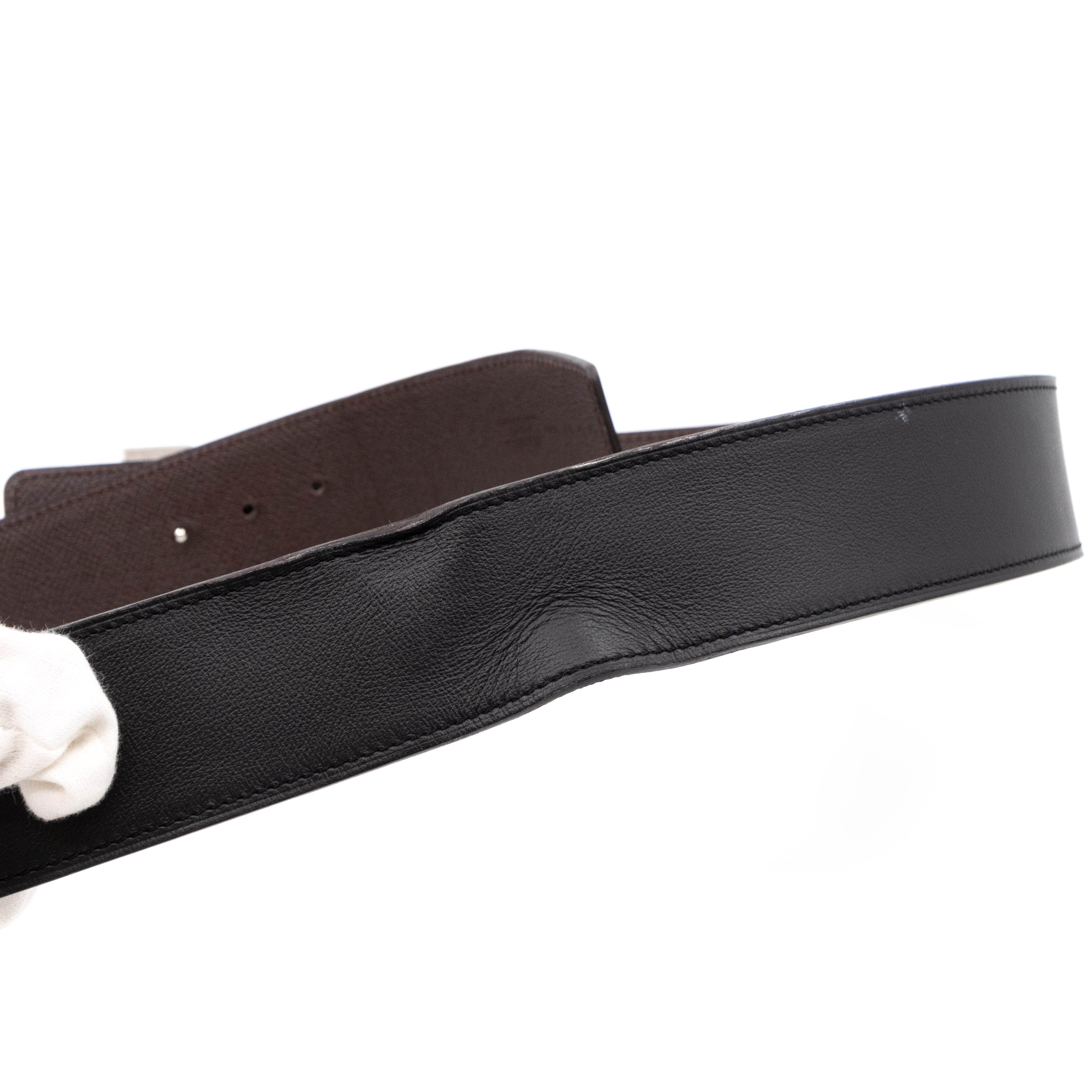 Constance H Buckle Reversible Belt 90 cm Black & Brown