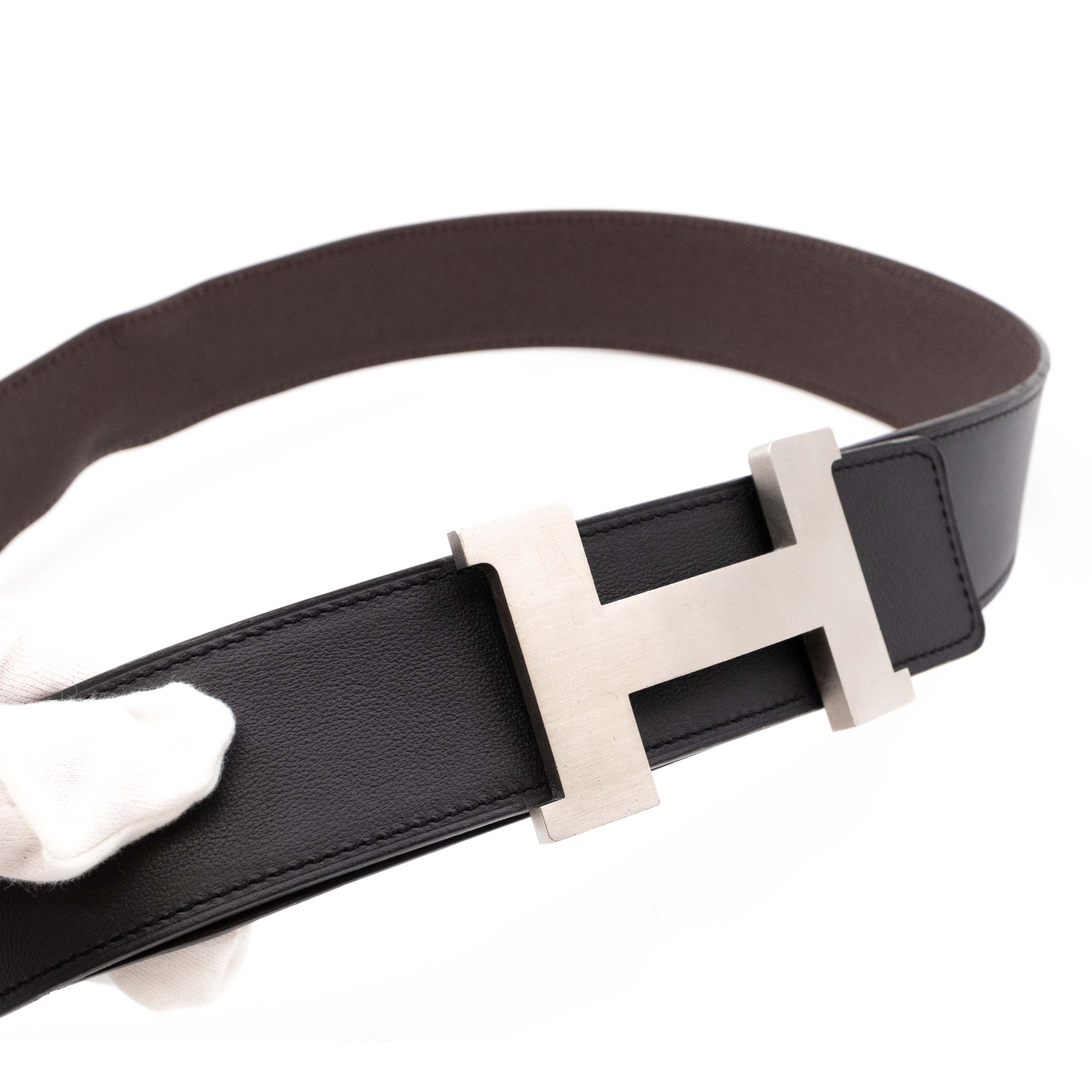 Constance H Buckle Reversible Belt 90 cm Black & Brown
