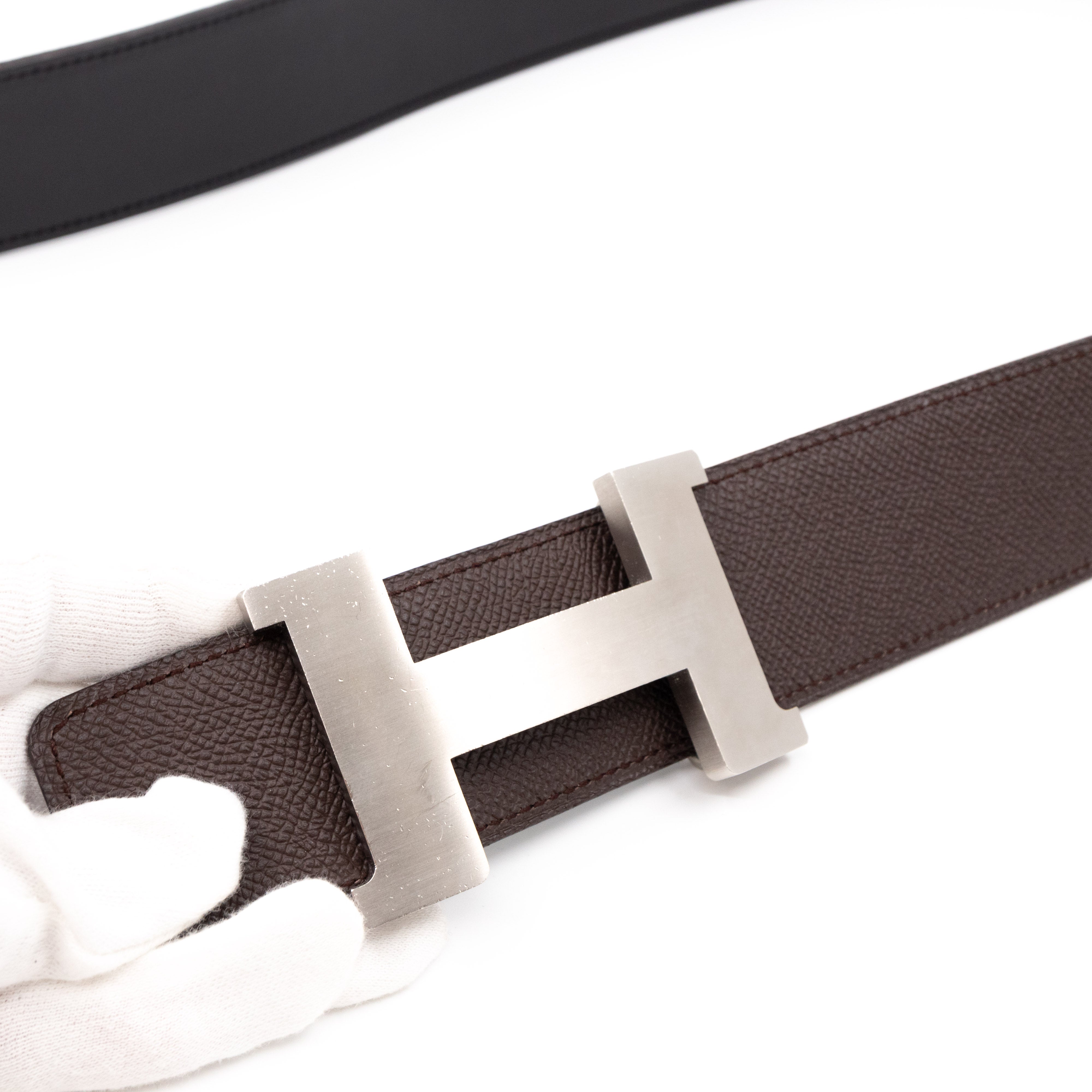 Constance H Buckle Reversible Belt 90 cm Black & Brown