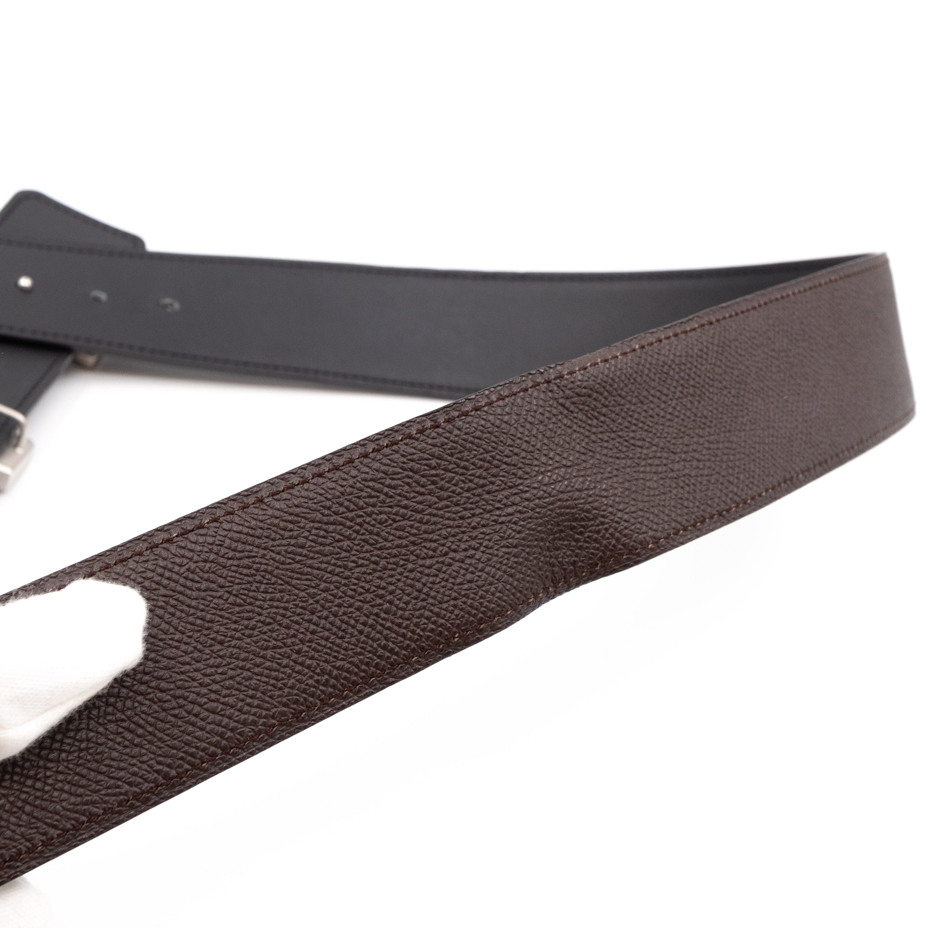 Constance H Buckle Reversible Belt 90 cm Black & Brown