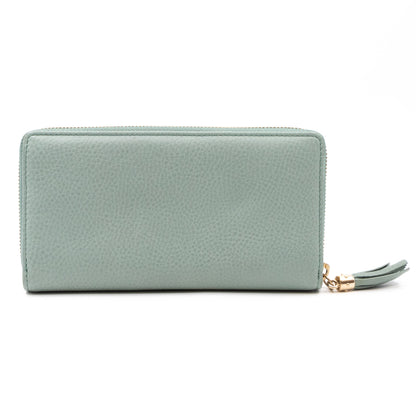 Soho Zip Around Wallet Mint Green Leather