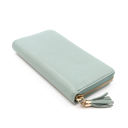 Soho Zip Around Wallet Mint Green Leather