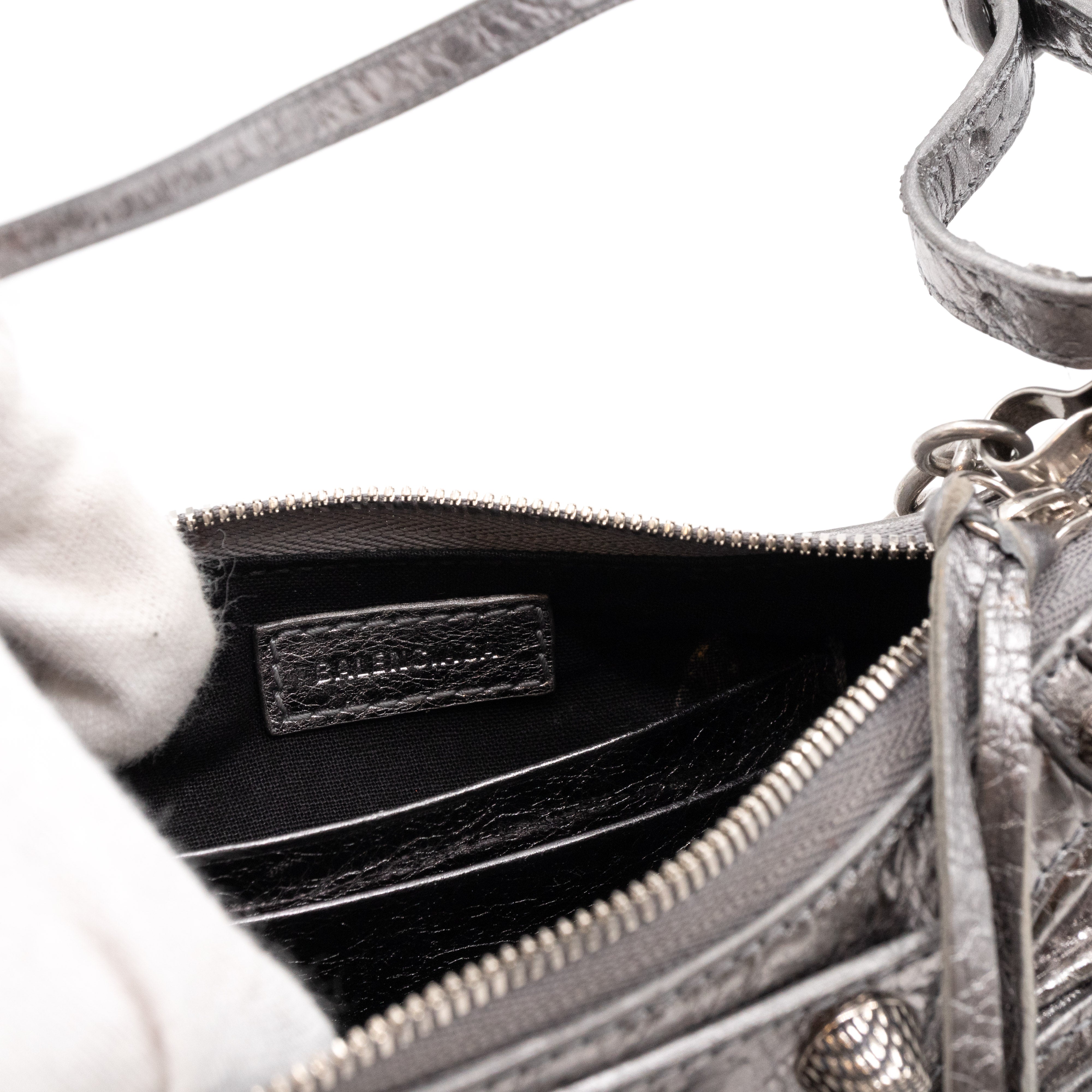Le Cagole Mini Silver Leather