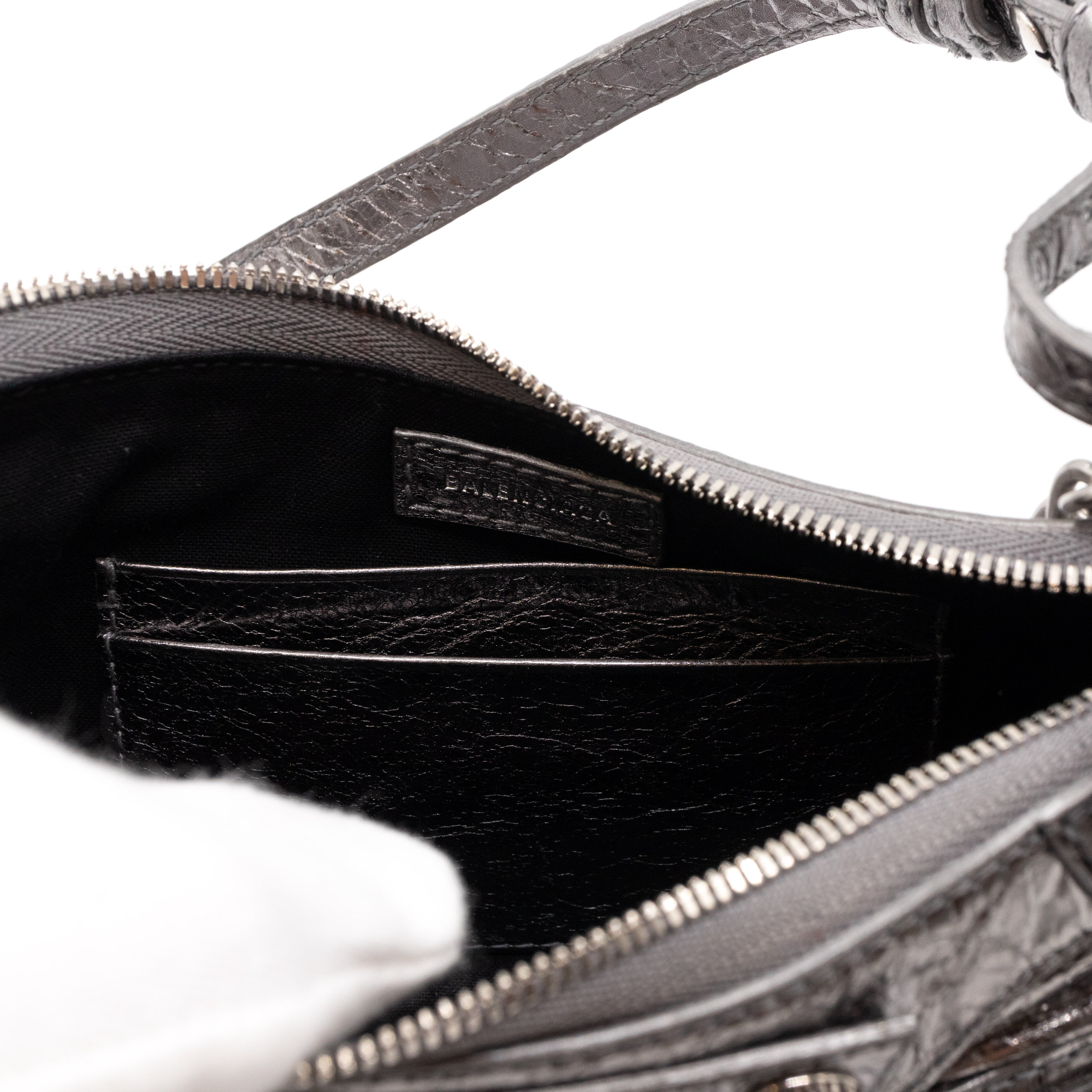 Le Cagole Mini Silver Leather