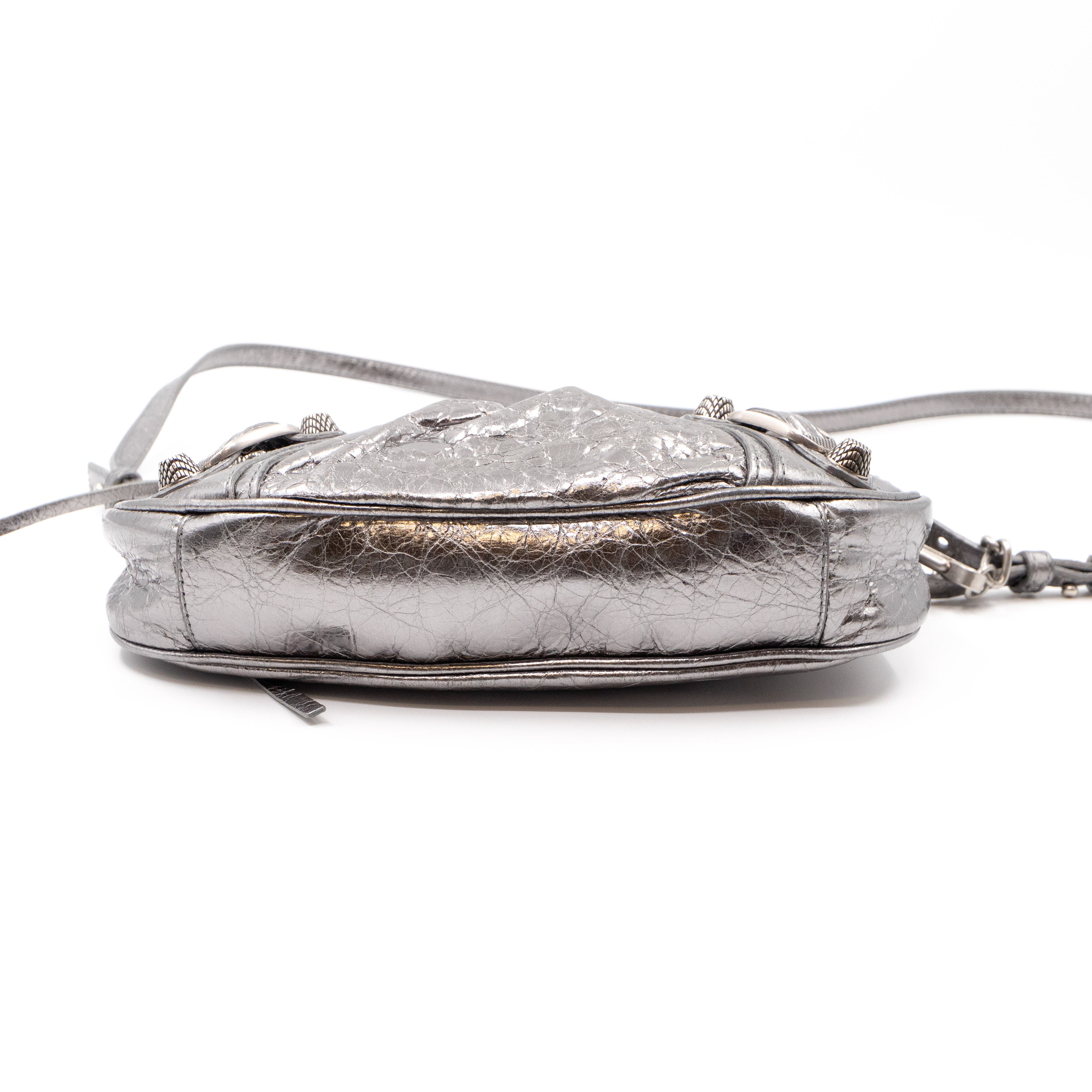 Le Cagole Mini Silver Leather