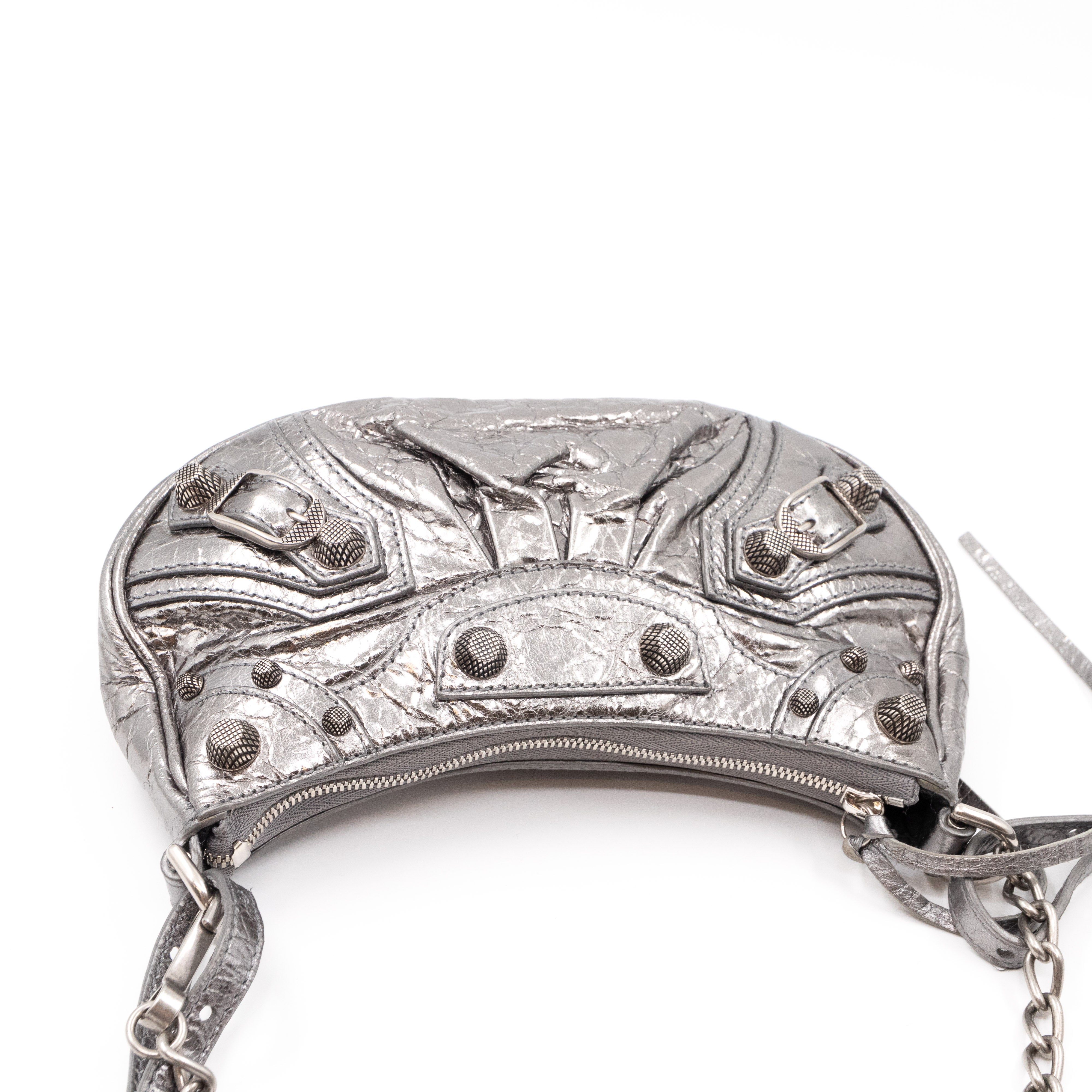 Le Cagole Mini Silver Leather