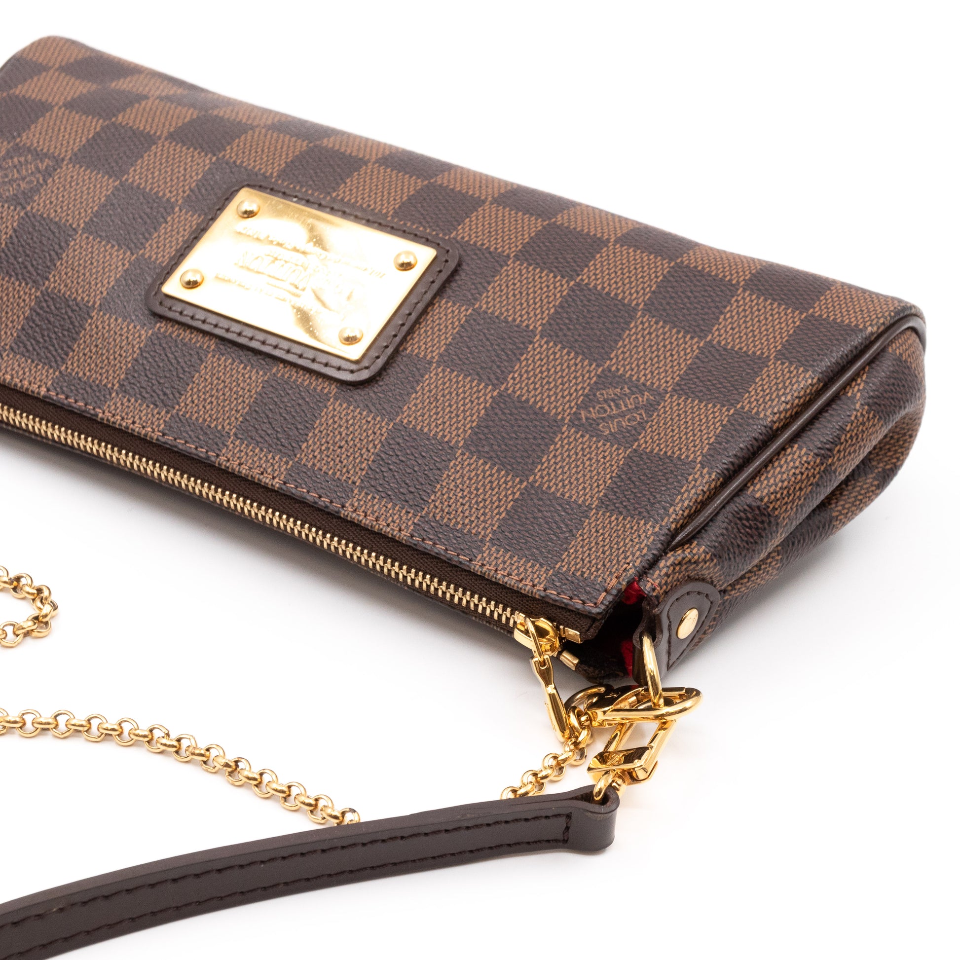 Preloved authentic Louis Vuitton LV damier ebene Eva clutch pochette,  Luxury, Bags & Wallets on Carousell