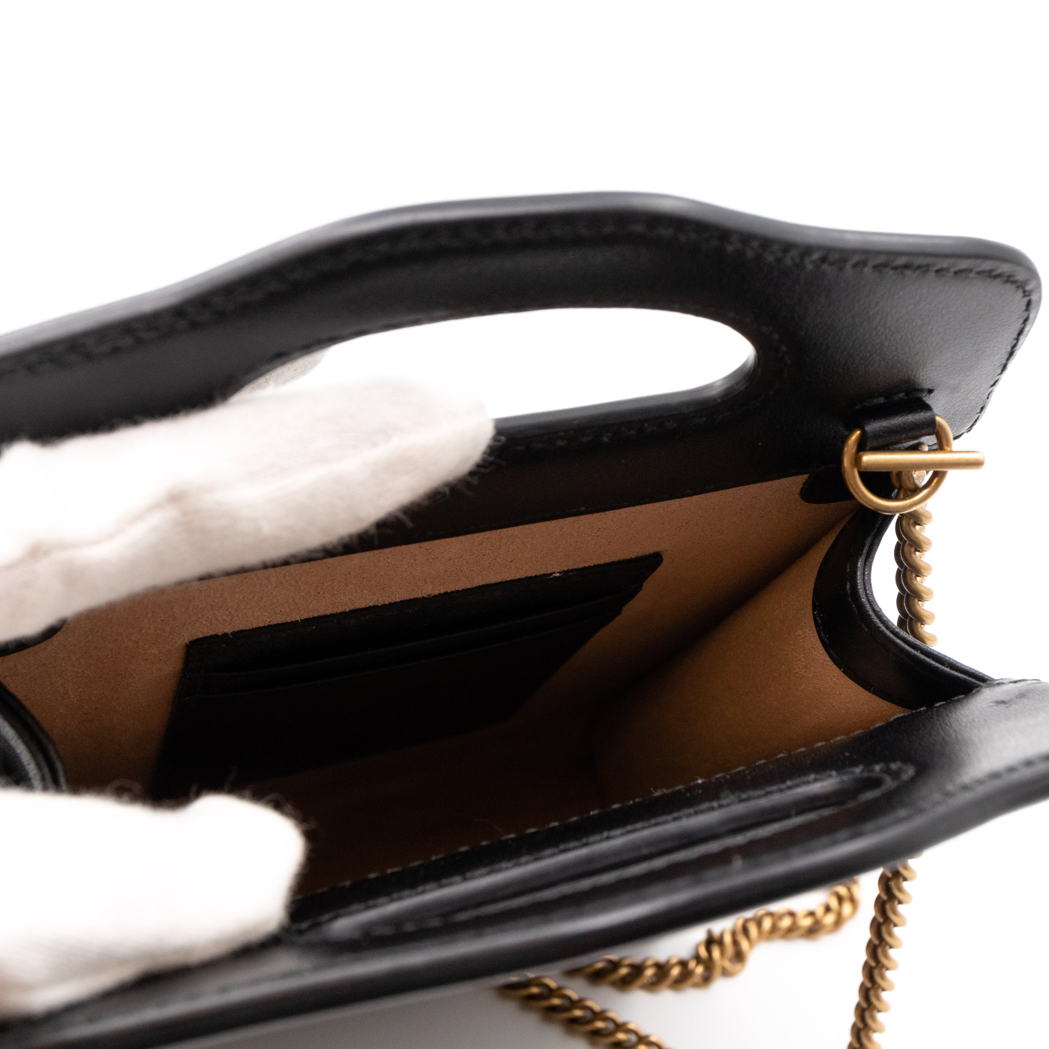 GG Marmont Top Handle Mini Bag Black Leather