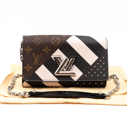 Twist Chain Wallet Monogram & Studded Leather