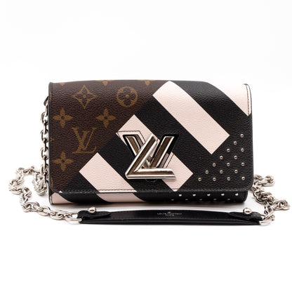 Twist Chain Wallet Monogram & Studded Leather