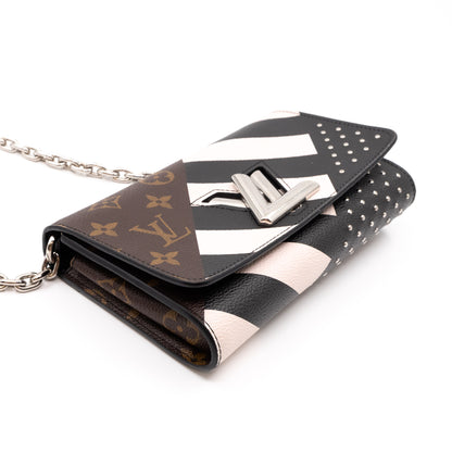 Twist Chain Wallet Monogram & Studded Leather