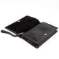 Rockstud Flap Clutch Black Patent Leather