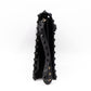 Rockstud Flap Clutch Black Patent Leather