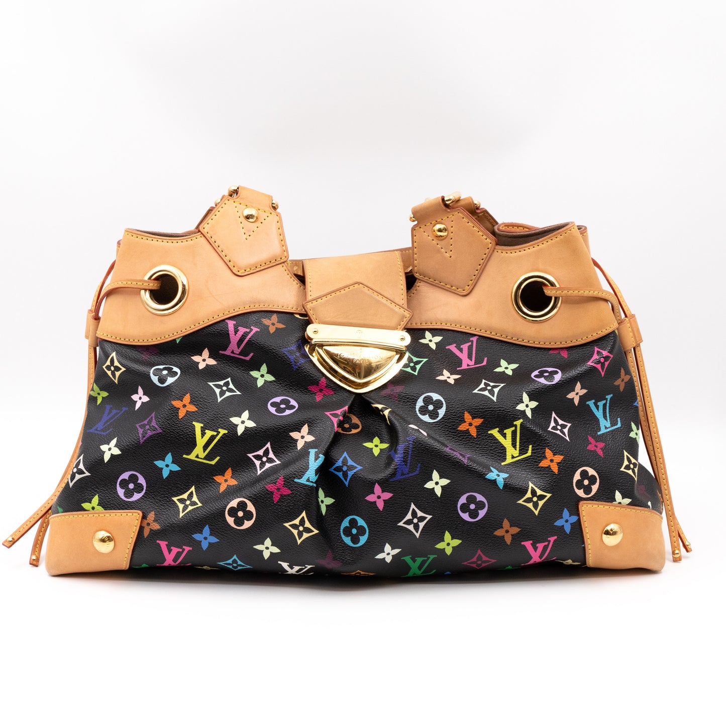 Authentic Louis Vuitton Ursula Black Multicolor Bag