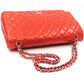 Classic Double Flap Maxi Red Lambskin Silver