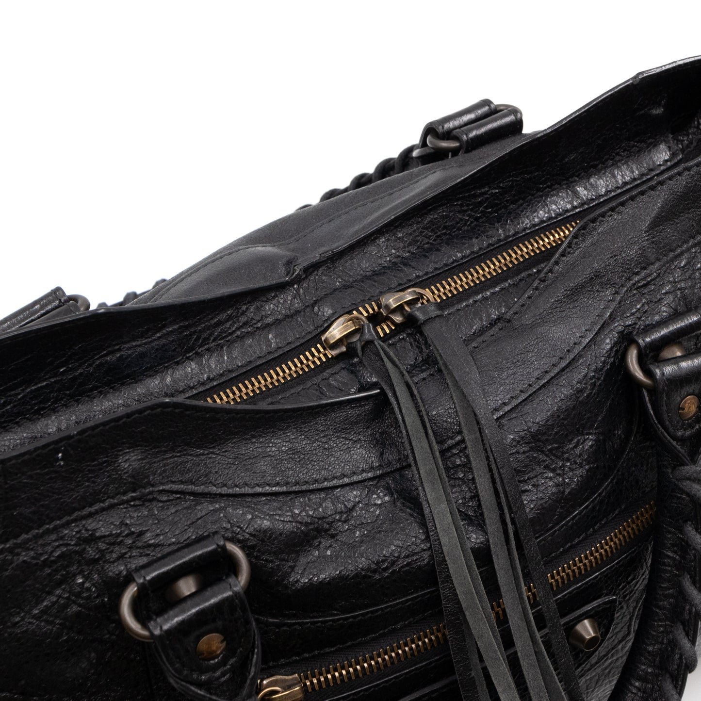 City Classic Studs Black Leather