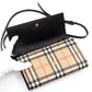 Crossbody Wallet Bag Check & Black Leather