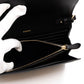 Crossbody Wallet Bag Check & Black Leather