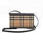 Crossbody Wallet Bag Check & Black Leather