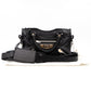 Mini City Metal Plate Black Leather