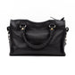 Mini City Metal Plate Black Leather