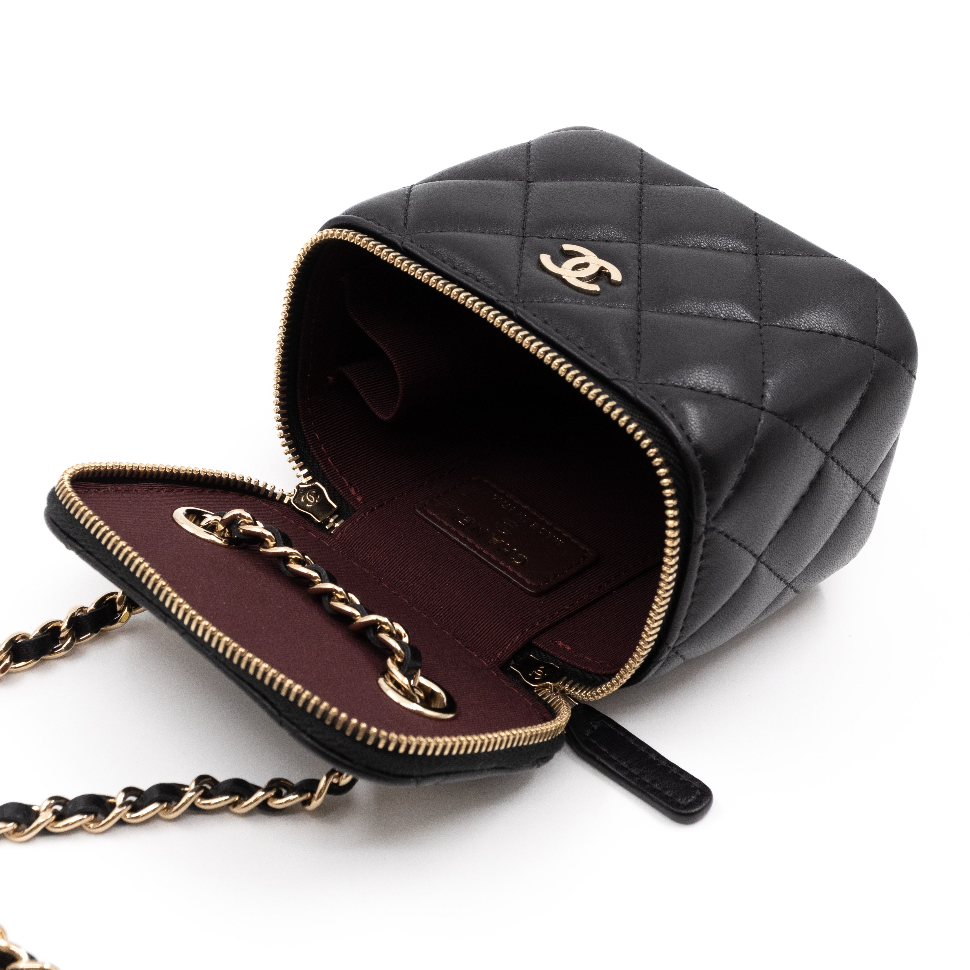 Small Vanity On Chain Black Leather