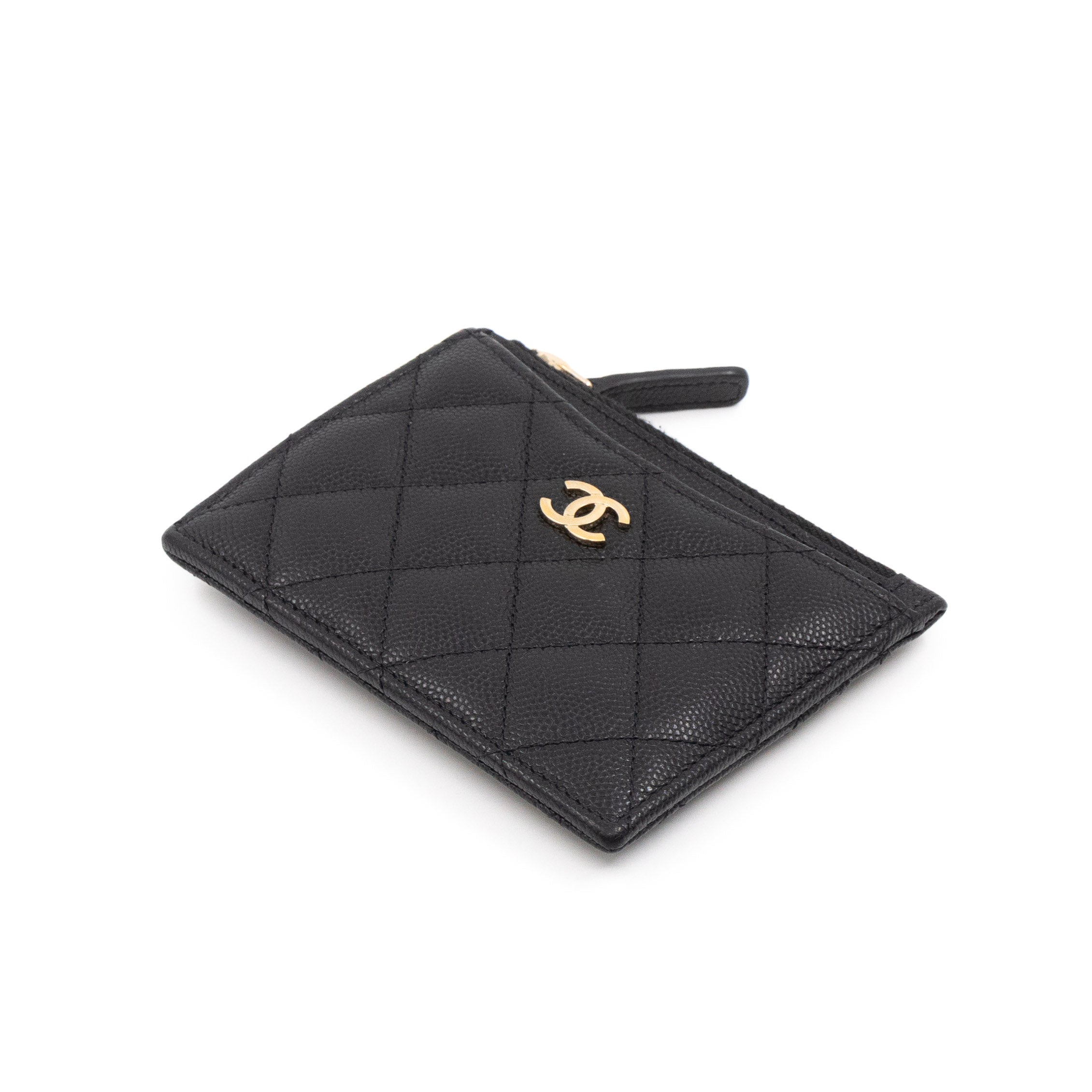 Zipped Card Holder Black Caviar
