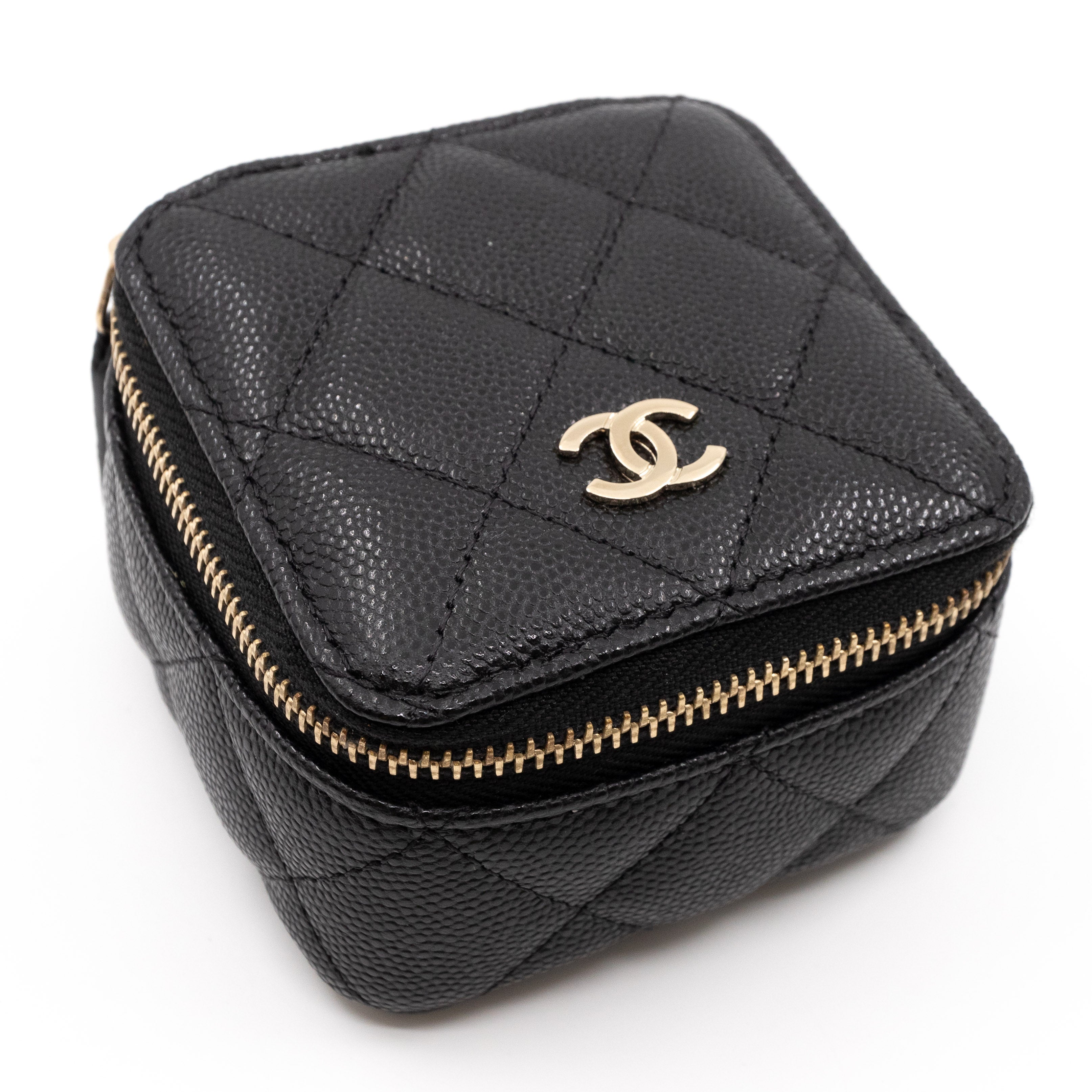 Classic Travel Jewelry Case Black Caviar