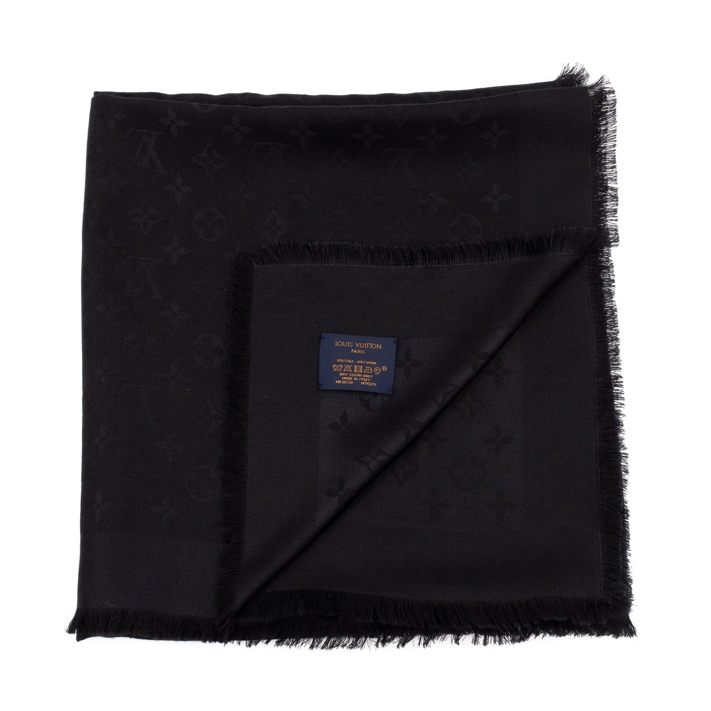 Monogram Shawl Black