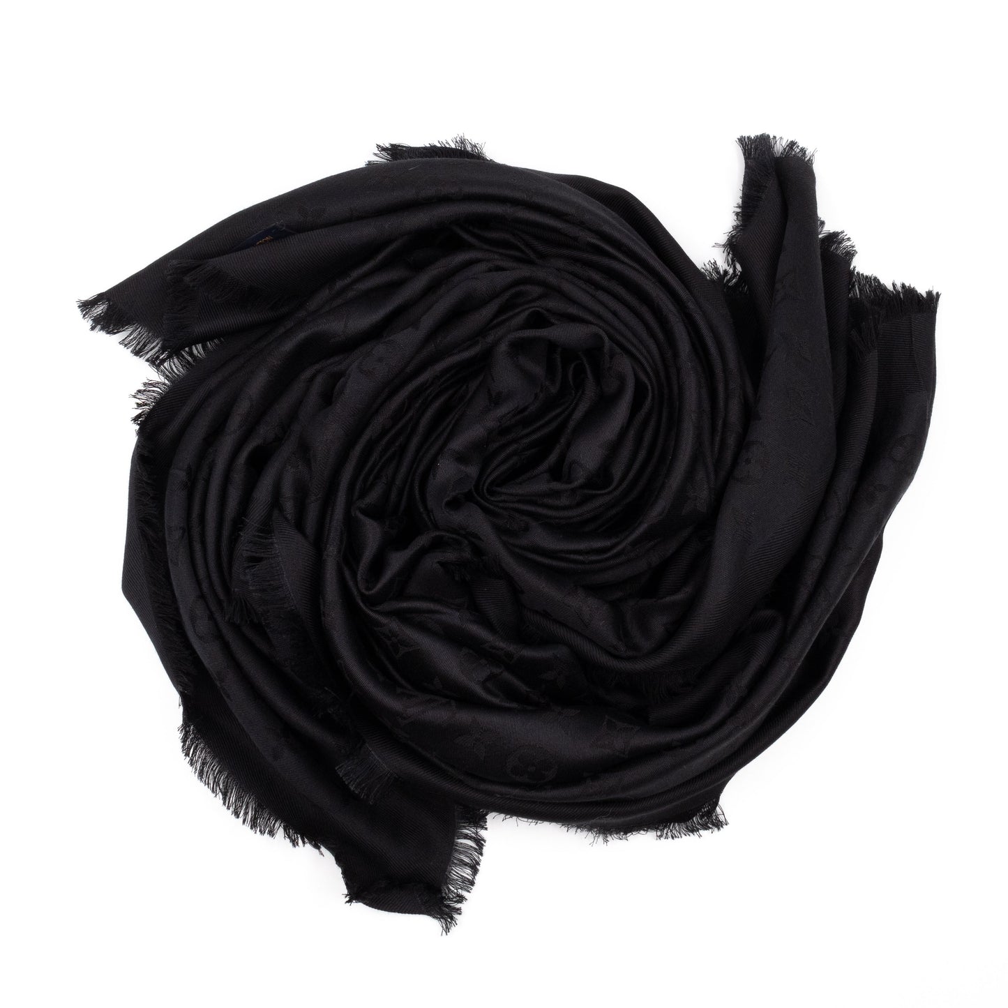 Monogram Shawl Black