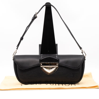 Pochette Montaigne Epi Leather Black